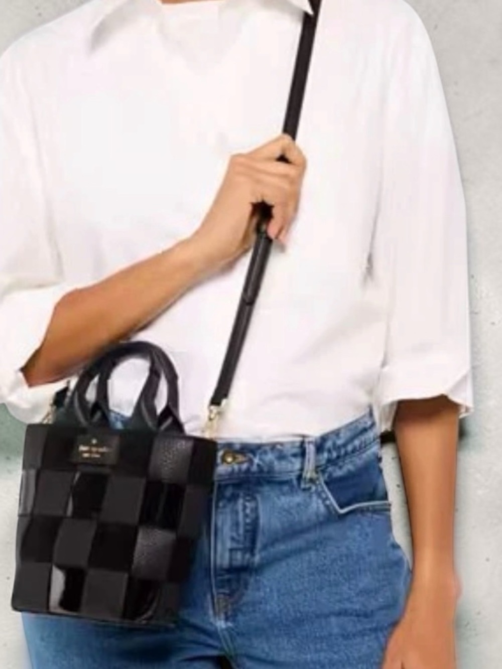 KATE SPADE Black Patent Mini Tote -NWT - Picture 4 of 6
